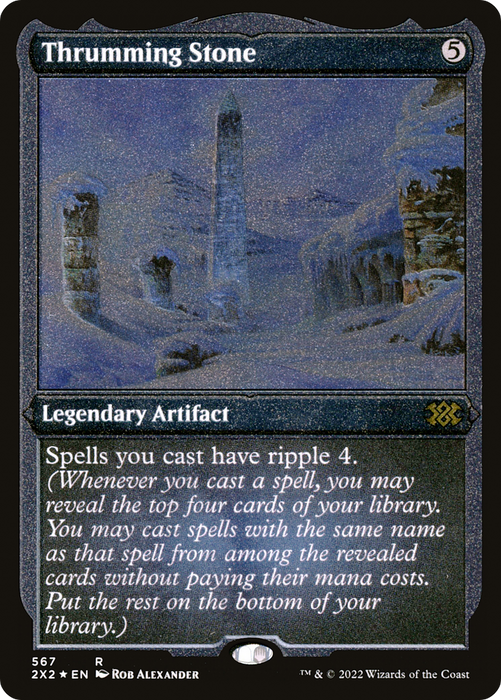Thrumming Stone (2X2-567) - rare - Etched Foil