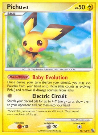 Pichu (045/100) - S  - Uncommon - Reverse Holofoil