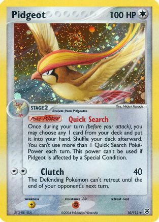 Pidgeot (010/112) - FL  - Holo Rare - Reverse Holofoil