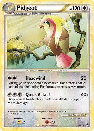 Pidgeot (030) - COL  - Rare - Reverse Holofoil