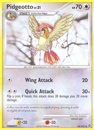 Pidgeotto (058) - SW  - Uncommon - Reverse Holofoil