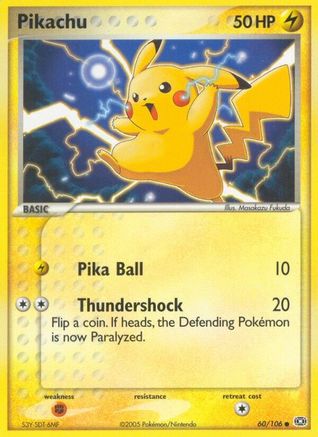 Pikachu (060/106) - E  - Common