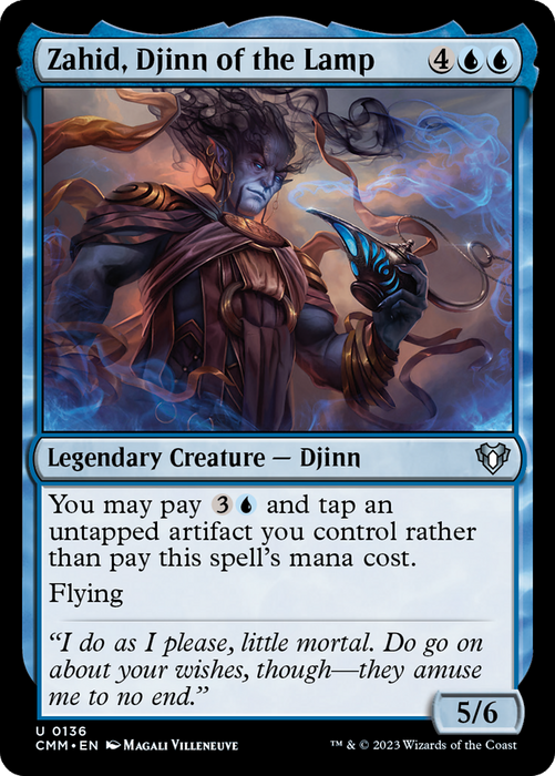 Zahid, Djinn of the Lamp (CMM-136) - uncommon - Foil