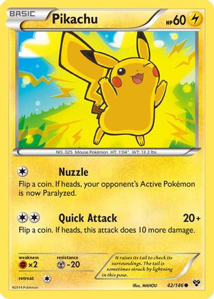 Pikachu (042/146) - XBS  - Common - Reverse Holofoil