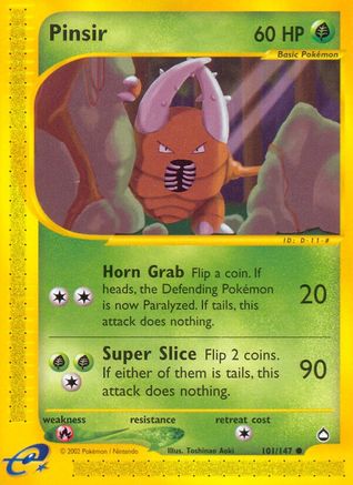 Pinsir (101) - A  - Common - Reverse Holofoil