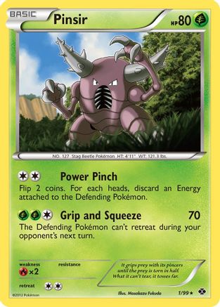 Pinsir (001) - ND  - Rare - Reverse Holofoil
