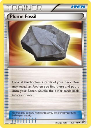 Plume Fossil (082/101) - PB  - Uncommon - Reverse Holofoil