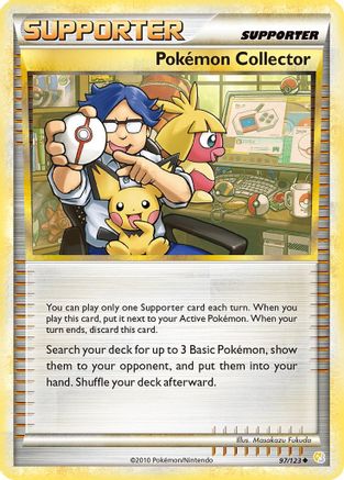 Pokemon Collector (097/123) - HS  - Uncommon - Reverse Holofoil