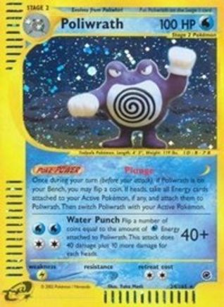 Poliwrath (24) (024) - E  - Holo Rare - Reverse Holofoil