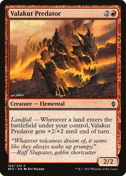 Valakut Predator (BFZ-160) - common - Foil