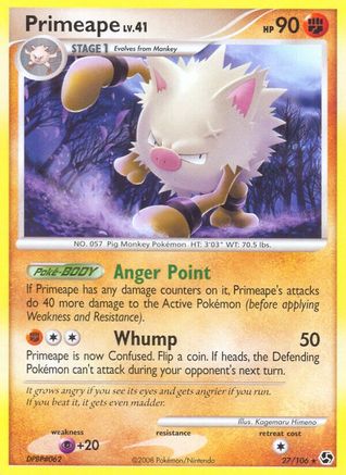 Primeape (027) - GE  - Rare - Reverse Holofoil