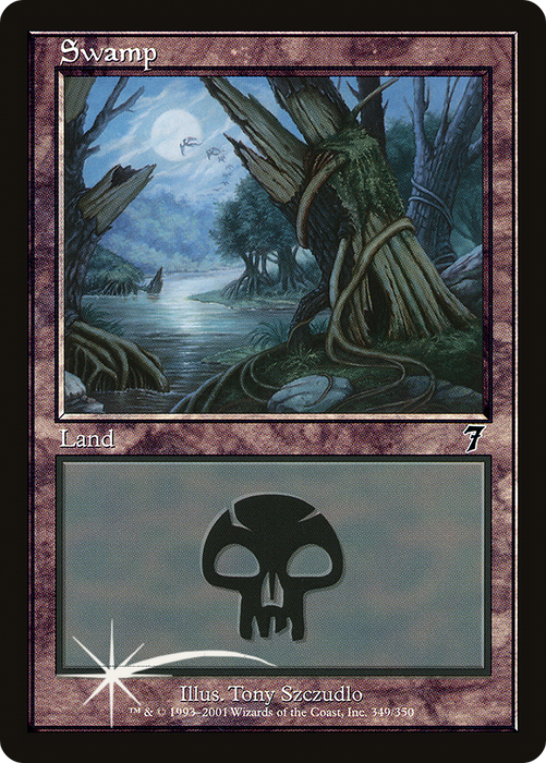 Swamp (7ED-349★) - common - Foil