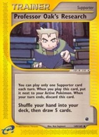 Professor Oak's Research (149/165) - E  - Uncommon - Reverse Holofoil