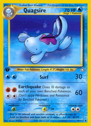 Quagsire (045/111) - NG  - Uncommon - 1st Edition