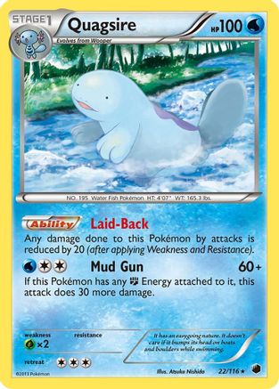 Quagsire (022) - PF  - Rare - Reverse Holofoil