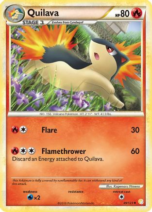 Quilava (049/123) - HS  - Uncommon - Reverse Holofoil