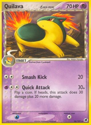 Quilava (Delta Species) (036/101) - DF  - Uncommon - Reverse Holofoil