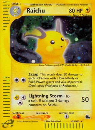 Raichu (H25) (H25) - S  - Holo Rare - Holofoil