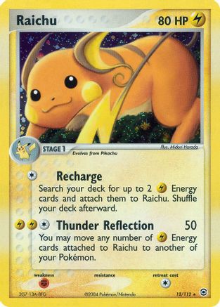 Raichu (012) - FL  - Holo Rare - Holofoil