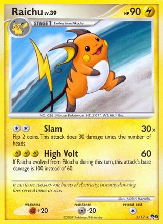 Raichu (003/017) - PS9  - Rare - Reverse Holofoil