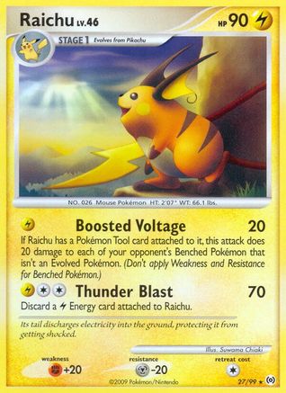 Raichu (027) - A  - Rare - Reverse Holofoil