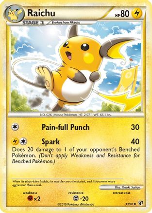 Raichu (033) - U  - Uncommon - Reverse Holofoil