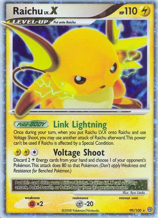 Raichu LV.X (099) - S  - Ultra Rare - Holofoil