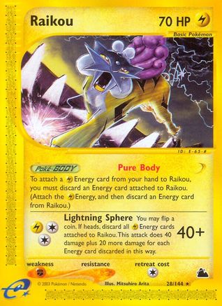 Raikou (028) - S  - Rare - Reverse Holofoil