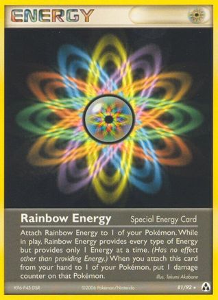 Rainbow Energy (081/92) - LM  - Rare - Reverse Holofoil