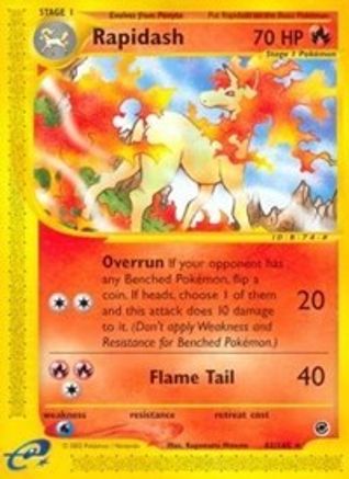Rapidash (62) (062) - E  - Rare - Reverse Holofoil