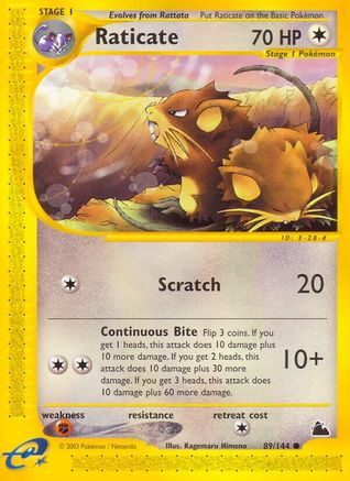 Raticate (089) - S  - Common - Reverse Holofoil