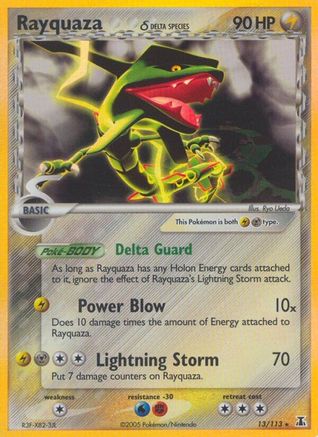 Rayquaza (Delta Species) (013) - DS  - Holo Rare - Reverse Holofoil
