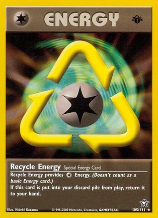 Recycle Energy (105/111) - NG  - Rare - 1st Edition