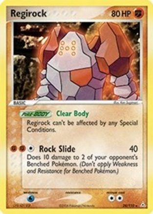 Regirock (028) - HP  - Rare - Reverse Holofoil