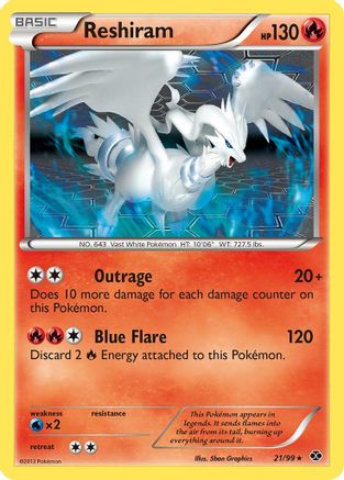 Reshiram (021/99) - ND  - Rare - Reverse Holofoil