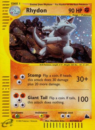 Rhydon (H27) (H27) - S  - Holo Rare - Holofoil