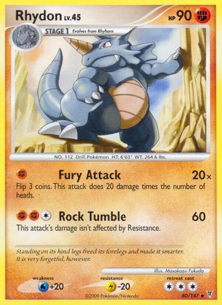Rhydon (080) - SV  - Uncommon - Reverse Holofoil