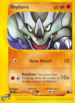 Rhyhorn (091) - S  - Common - Reverse Holofoil