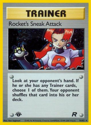 Rocket's Sneak Attack (16) (016/82) - TR  - Holo Rare - 1st Edition Holofoil