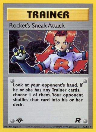Rocket's Sneak Attack (72) (072/82) - TR  - Rare - 1st Edition