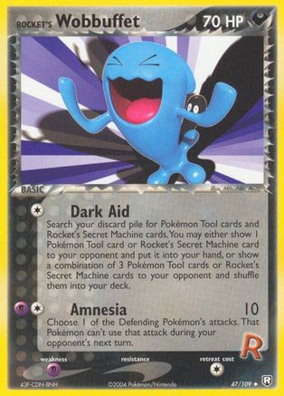 Rocket's Wobbuffet (047/109) - TRR  - Uncommon - Reverse Holofoil