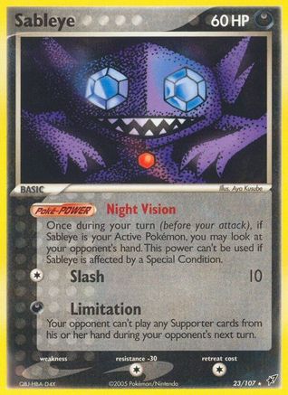 Sableye (023) - D  - Rare - Reverse Holofoil