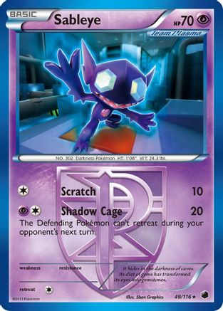 Sableye (Team Plasma) (049) - PF  - Rare - Reverse Holofoil