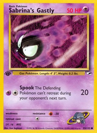 Sabrina's Gastly (093/132) - GH  - Common - 1st Edition
