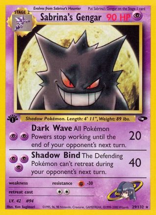 Sabrina's Gengar (029/132) - GC  - Rare - 1st Edition