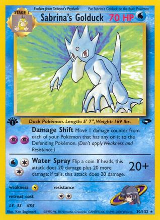 Sabrina's Golduck (030/132) - GC  - Rare - 1st Edition