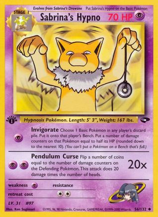 Sabrina's Hypno (056/132) - GC  - Uncommon - 1st Edition