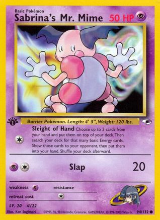 Sabrina's Mr. Mime (094/132) - GH  - Common - 1st Edition
