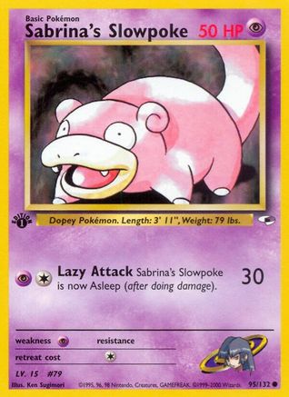 Sabrina's Slowpoke (095/132) - GH  - Common - 1st Edition