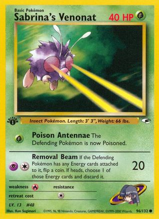 Sabrina's Venonat (096/132) - GH  - Common - 1st Edition